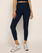 Ink Navy Heather $|& Interval FlowHeather Sculpt Nexus Legging - SOF Front