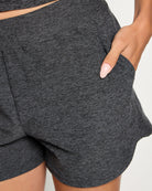 Heather Charcoal $|& Interval FlowHeather Sculpt Short - SOF Full Front