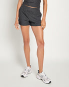 Heather Charcoal $|& Interval FlowHeather Sculpt Short - SOF Front