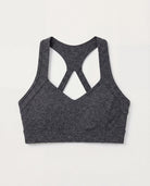 Heather Charcoal $|& Interval FlowHeather Sculpt Halo Bra - Hanger Detail