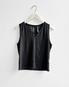 Heather Charcoal $|& Interval FlowHeather Breeze Escape Tank - Hanger Detail