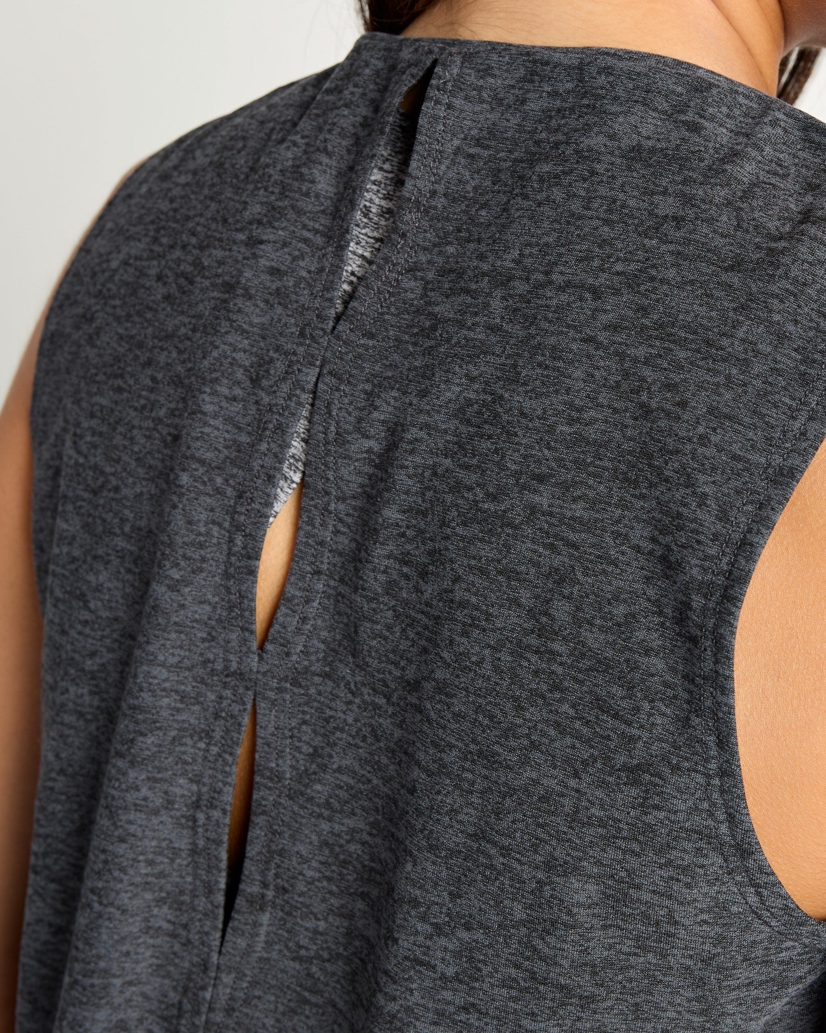 Heather Charcoal $|& Interval FlowHeather Breeze Escape Tank - SOF Full Front