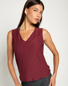 Red Wine $|& Interval FlowHeather Breeze Escape Tank - SOF Front