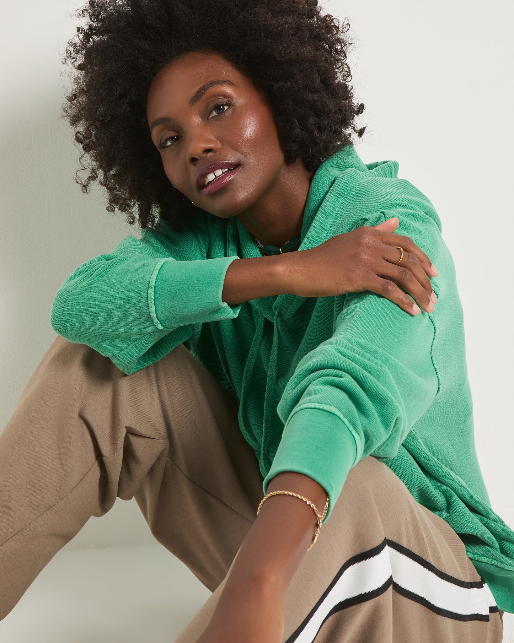 Washed Turf Green $|& Interval Club Level Hoodie - SOF Full Front
