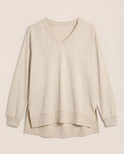 Marble $|& Interval Flex Fleece V-Neck Top - Hanger Detail