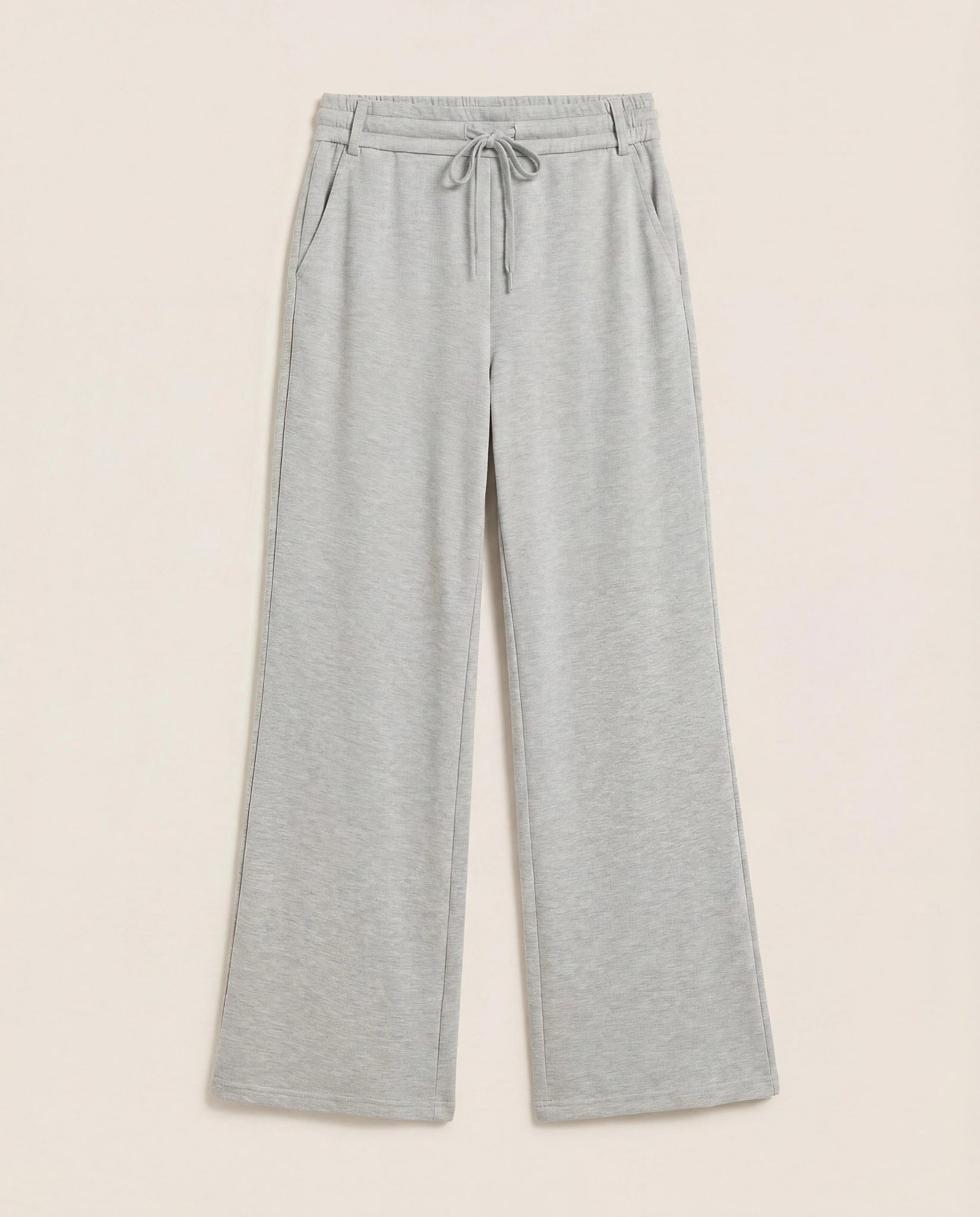 Light Heather Grey $|& Interval Power Move Wide Leg Pant - Hanger Detail
