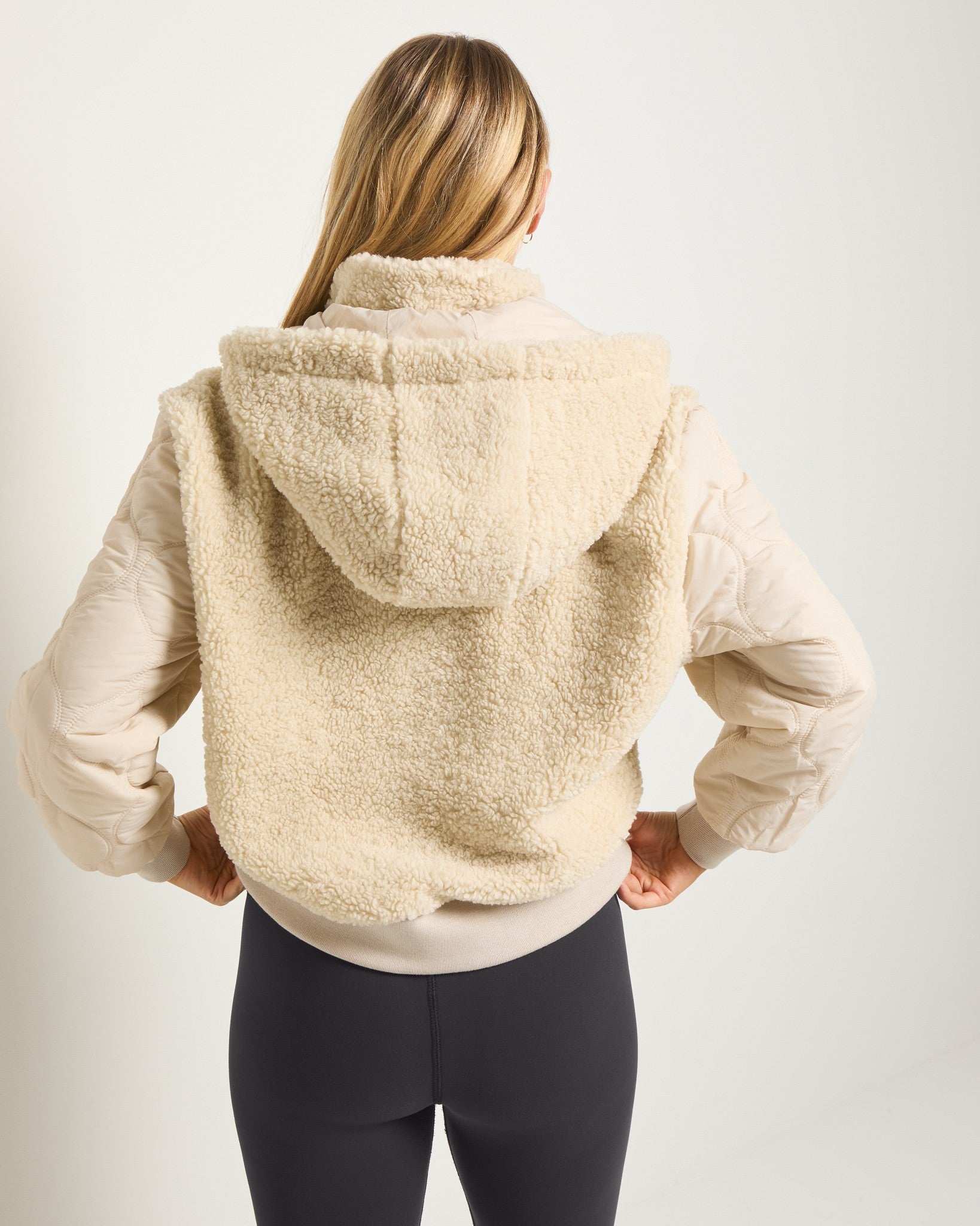 Cream $|& Interval Game Day Sherpa Jacket - SOF Back