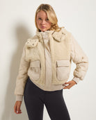 Cream $|& Interval Game Day Sherpa Jacket - SOF Front