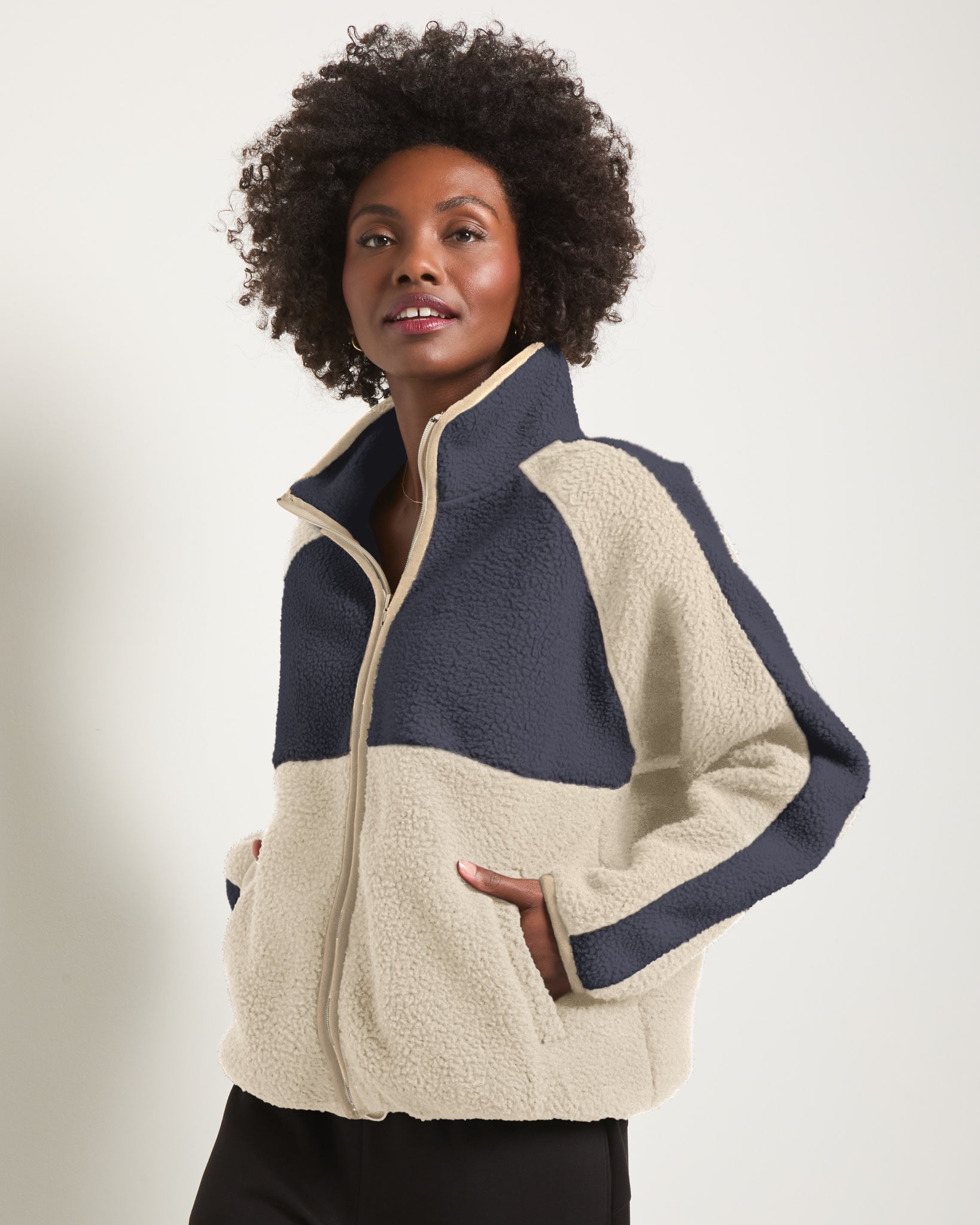 Interval One-Shoulder Pullover - Sporty Chic Cozy Fleece