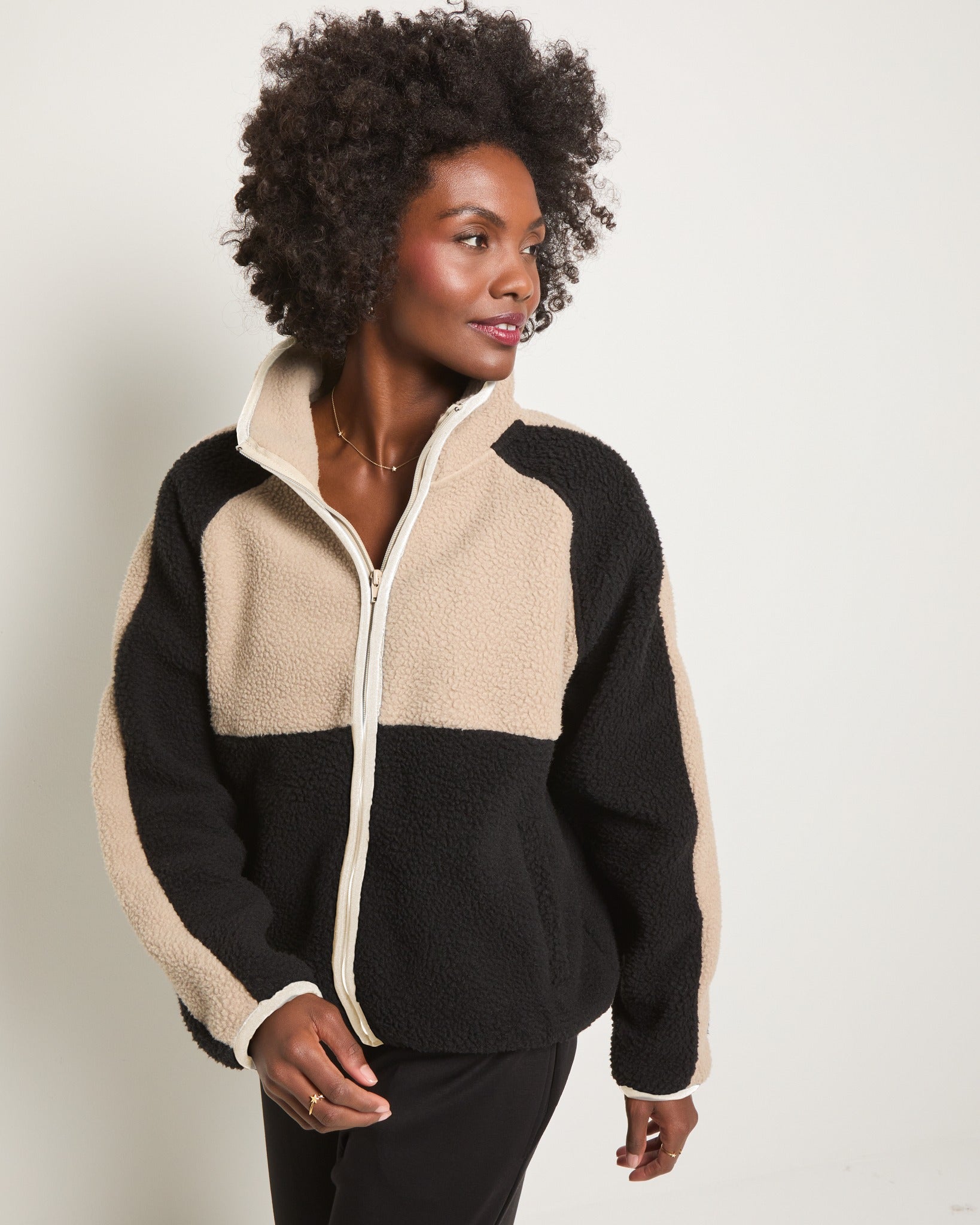 Black $|& Interval Time Out Jacket - SOF Front