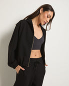 Black $|& Interval Stride Hoodie - SOF Front