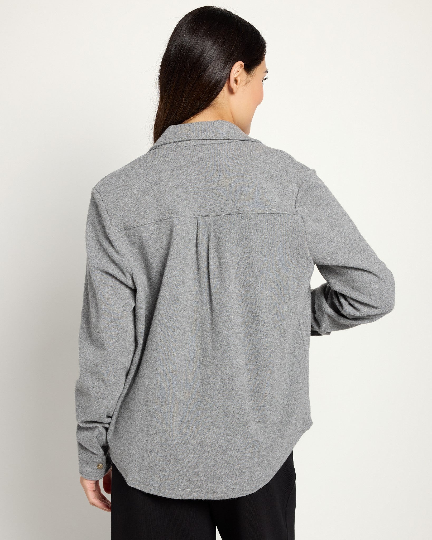 Heather Grey $|& Interval Intention Solid Knit Shirt - SOF Back