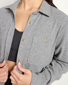 Heather Grey $|& Interval Intention Solid Knit Shirt - SOF Full Front