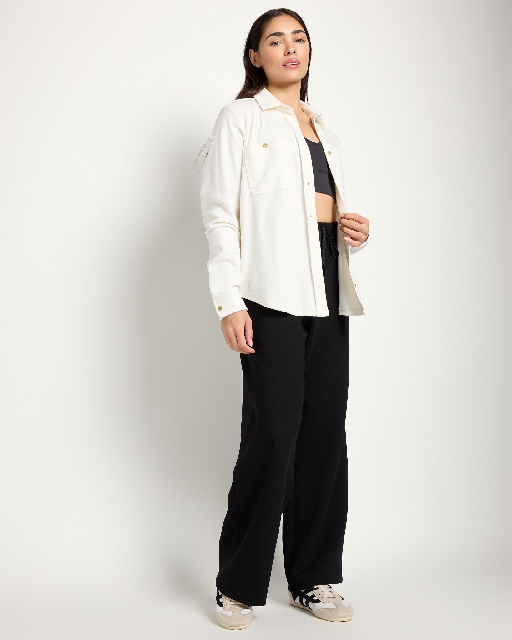 Heather Cream $|& Interval Intention Solid Knit Shirt - UGC On Fig