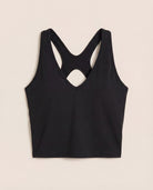 Black $|& Interval CloudLight Shape Up Long Crop Tank - Hanger Detail