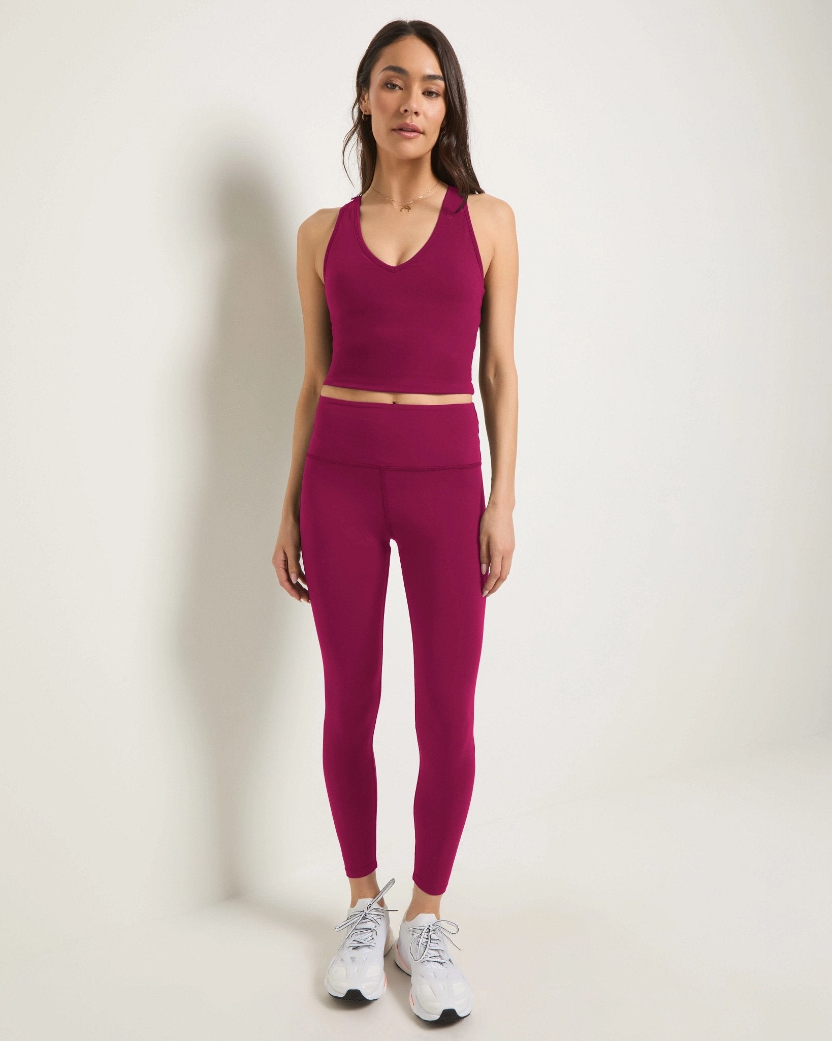 Sangria $|& Interval CloudLight Shape Up Long Crop Tank - UGC On Fig