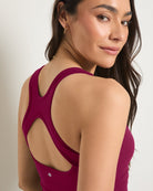 Sangria $|& Interval CloudLight Shape Up Long Crop Tank - SOF Back
