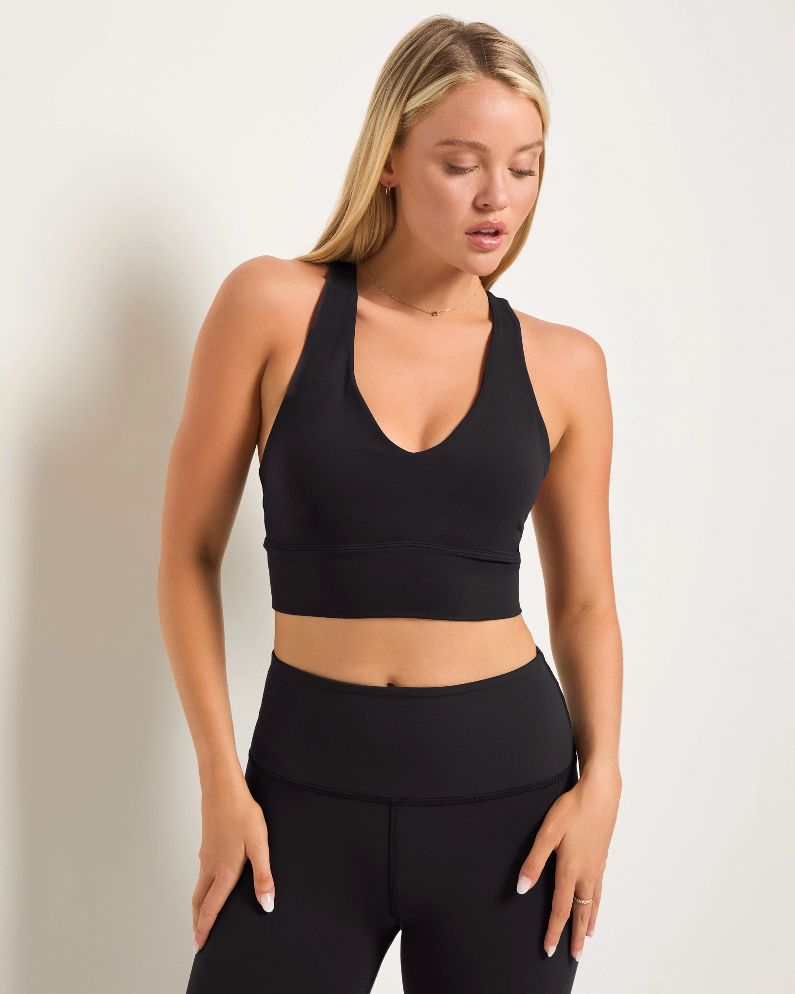 Black $|& Interval CloudLight Daily Doubles Bra - SOF Front