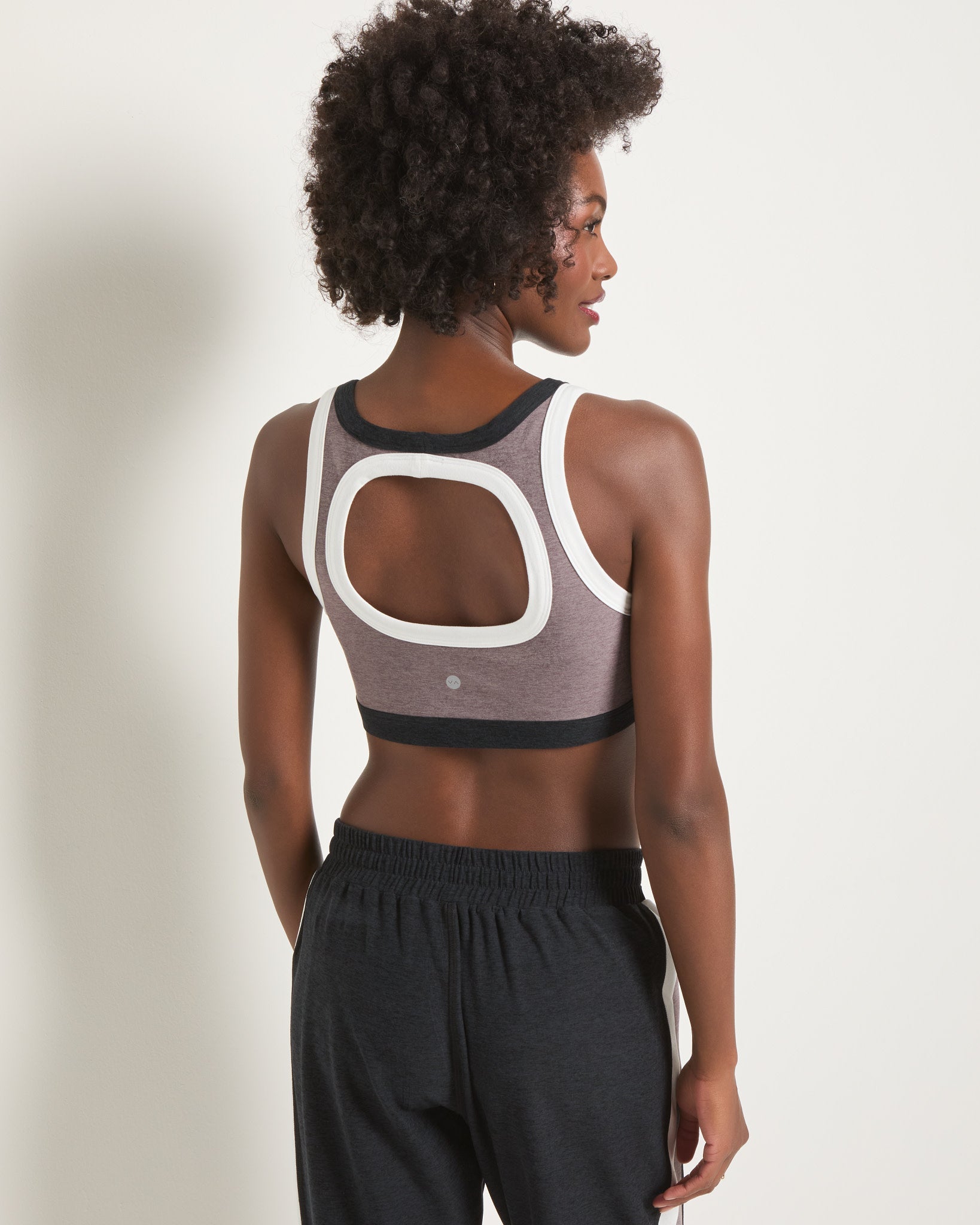 Heathered Nightshade $|& Interval FlowHeather Sculpt Let's Play Bra - SOF Back