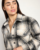 Black Plaid $|& Interval Cozy Plaid Shacket - SOF Full Front