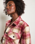 Red Plaid $|& Interval Cozy Plaid Shacket - SOF Full Front