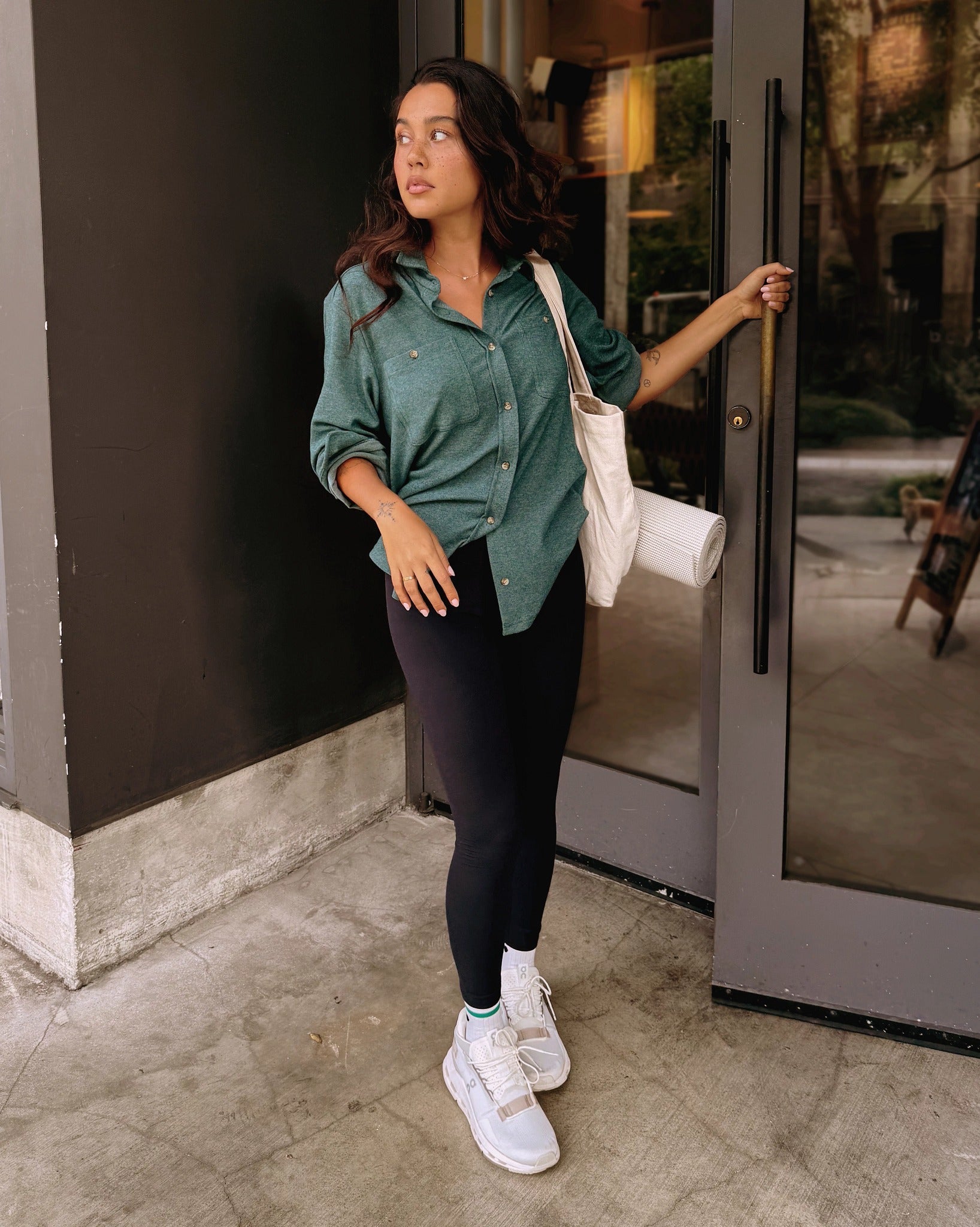 Heather Pinecrest $|& Interval Intention Solid Knit Shirt - SOF Side