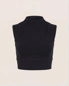 Black $|& Interval CloudLight Vibe Long Crop Tank - Hanger Detail