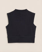Black $|& Interval CloudLight Vibe Long Crop Tank - Hanger Detail