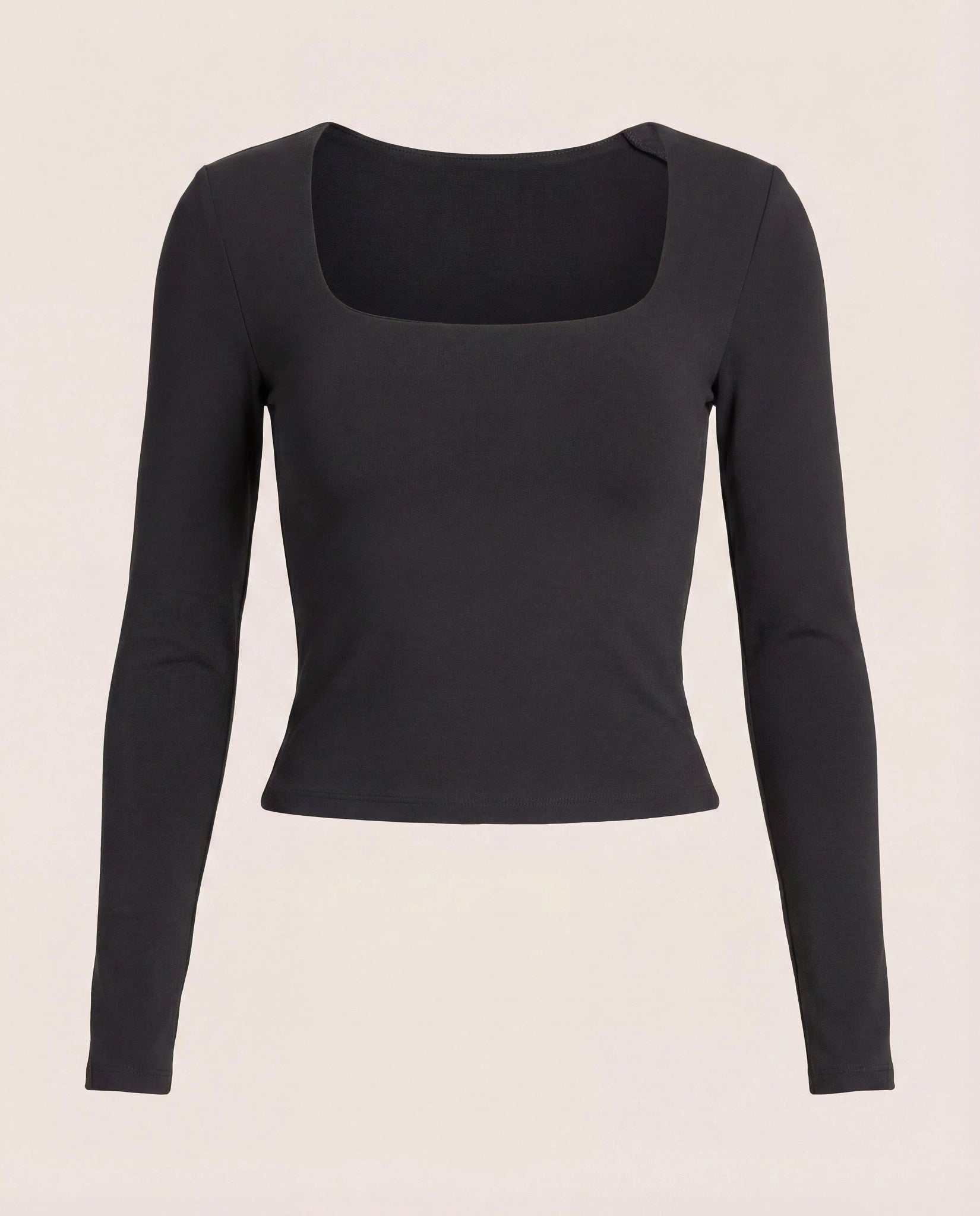 Black $|& Interval CloudLight Tempo Long Crop Top - Hanger Detail