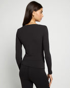 Black $|& Interval CloudLight Tempo Long Crop Top - SOF Back