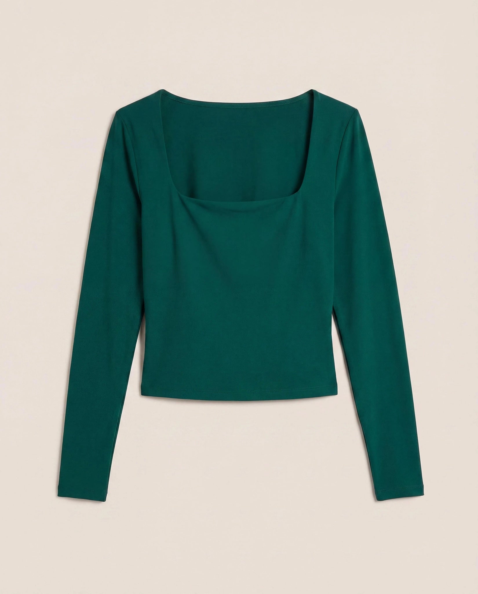 Forest Green $|& Interval CloudLight Tempo Long Crop Top - Hanger Detail