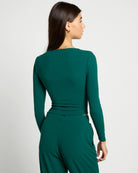 Forest Green $|& Interval CloudLight Tempo Long Crop Top - SOF Back