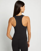 Black $|& Interval CloudLight Courtside Long Crop Tank - SOF Back