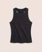 Black $|& Interval CloudLight Courtside Long Crop Tank - Hanger Detail