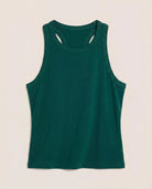 Forest Green $|& Interval CloudLight Courtside Long Crop Tank - Hanger Detail