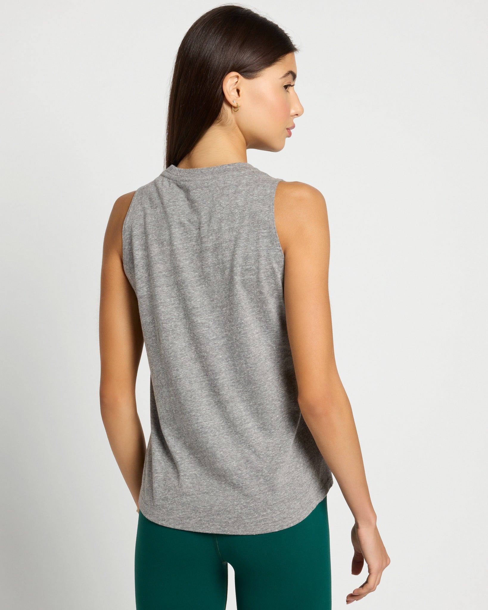 Heather Grey $|& Interval Grace Muscle Tank Never Give Up - SOF Back