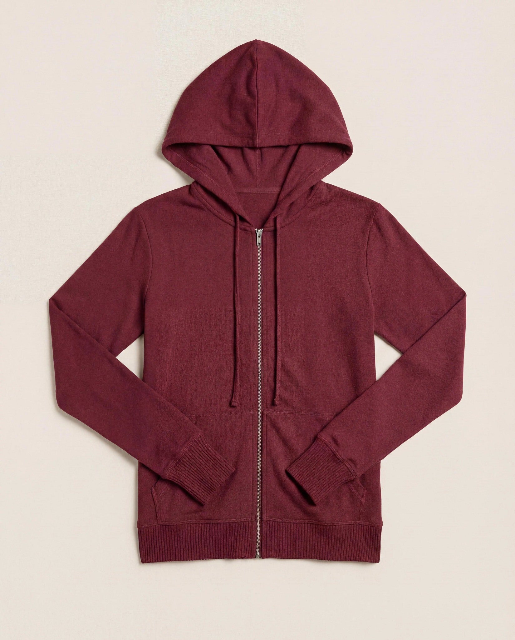 Black Cherry $|& Interval Hacci Zip Hoodie - Hanger Detail