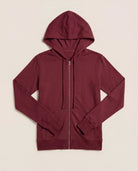 Black Cherry $|& Interval Hacci Zip Hoodie - Hanger Detail