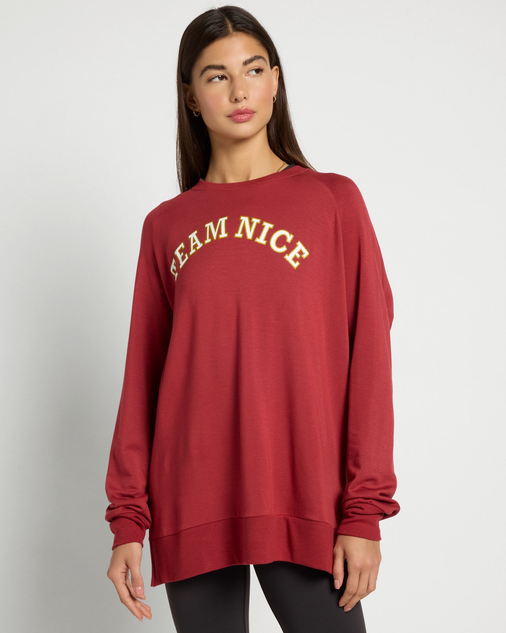 Rosewood $|& Interval Flex Fleece Graphic Pullover Team Nice - SOF Front