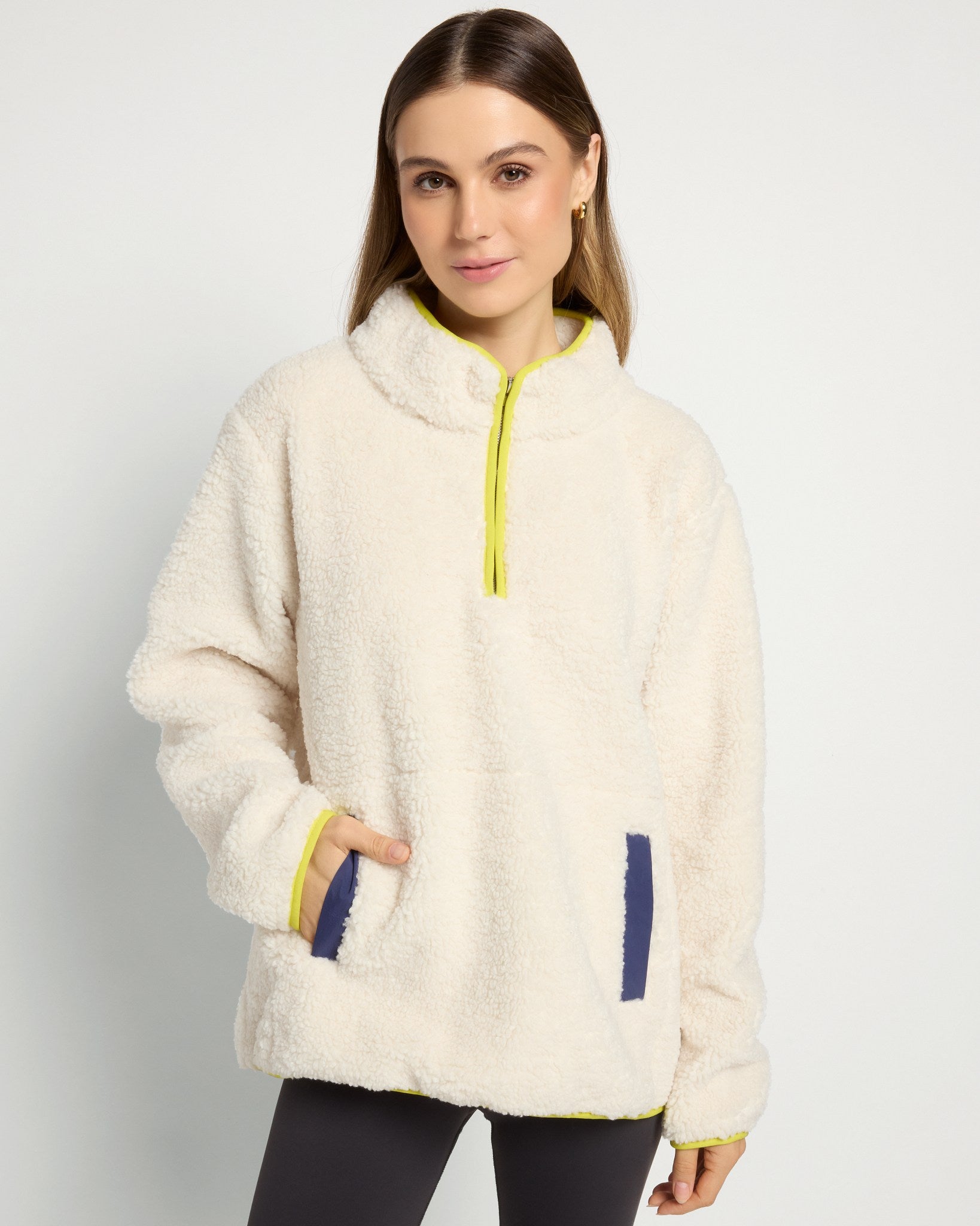 Oatmilk $|& Interval Big Bear ¼ Zip - SOF Front