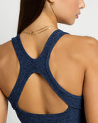 Iris Black $|& Interval FlowHeather Sculpt Stride Long Crop Tank - SOF Full Front