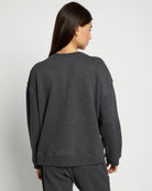 Heather Obsidian $|& Interval Rise Crewneck Pullover - SOF Back