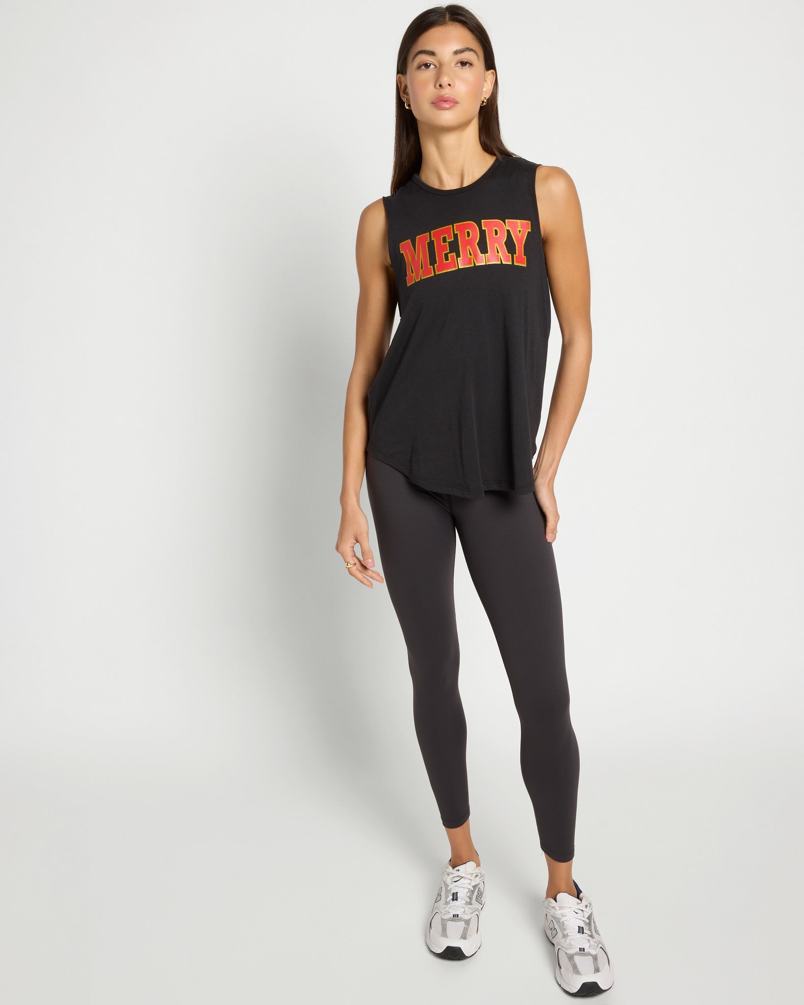Black $|& Interval Venus Graphic Tank-Merry - UGC On Fig