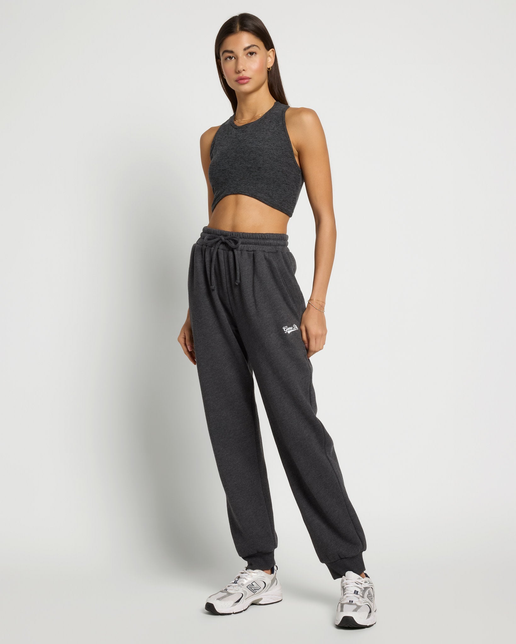 Heather Obsidian $|& Interval Rise Graphic Jogger - UGC On Fig