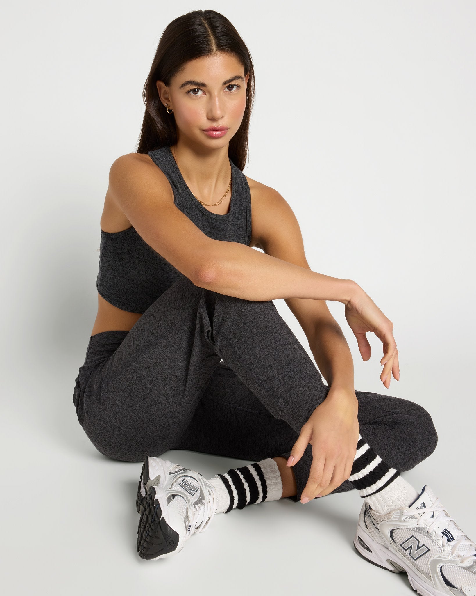 Heather Charcoal $|& Interval FlowHeather Sculpt Alina Bra - UGC On Fig