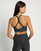 Heather Charcoal $|& Interval FlowHeather Sculpt Zest Bra - SOF Back