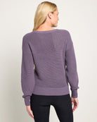 Lavender $|& Interval Surplice Wrap Sweater - SOF Back