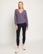 Lavender $|& Interval Surplice Wrap Sweater - UGC On Fig
