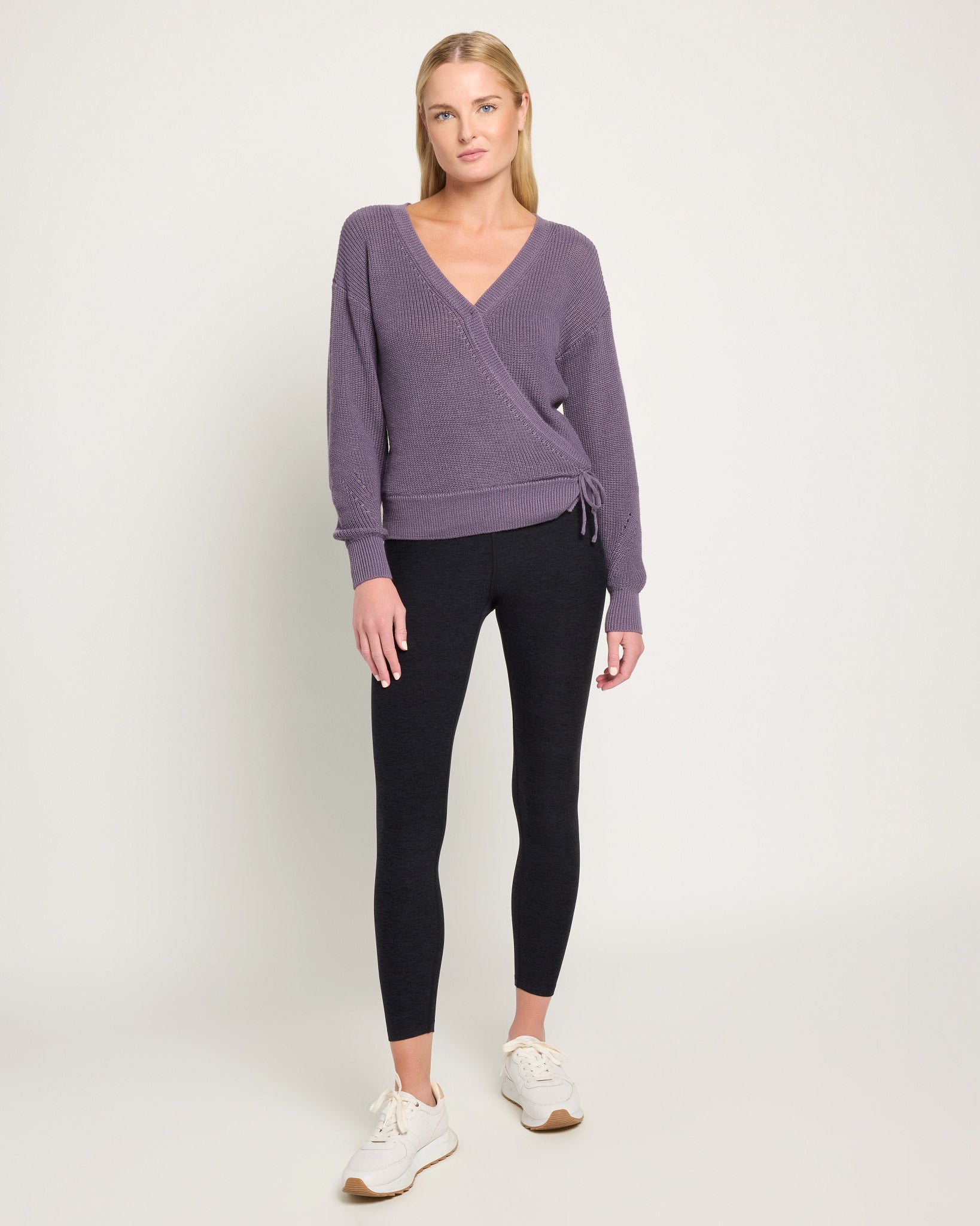 Lavender $|& Interval Surplice Wrap Sweater - UGC On Fig
