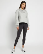 Athletic Heather $|& Interval Harmony Shawl Collar Pullover - UGC On Fig